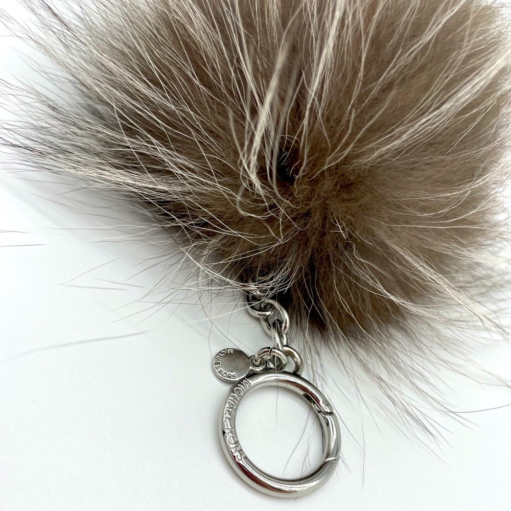 Rare Discontinued Michael Kors Fur Pom-Pom Key Chain